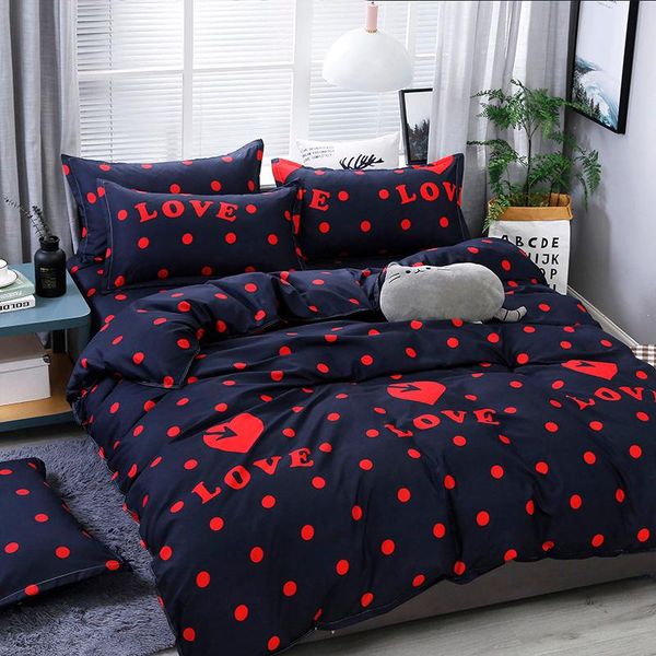 

bedding sets small fresh floral quilt cover pillowcase bed linen 4-piece set women's single double 3-piece