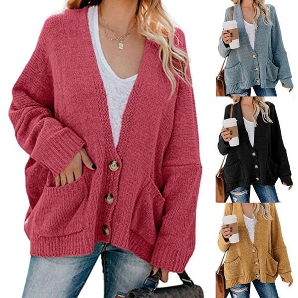 

women's sweaters sweaters women's autumn and winter long sleeve loose cardigan knitted sweater q31v, White;black