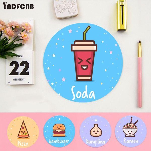 

mouse pads & wrist rests yndfcnb cute cartoon food beautiful anime round mat gaming mousepad rug for pc lapnotebook