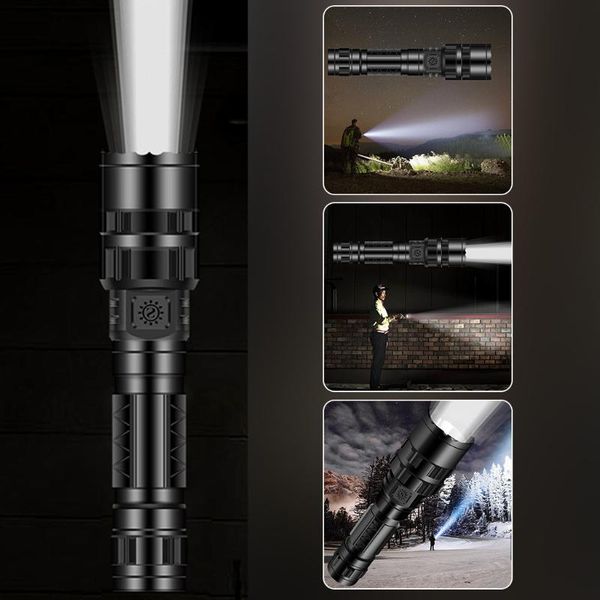 

tactical military led powerful waterproof light battery bike lights