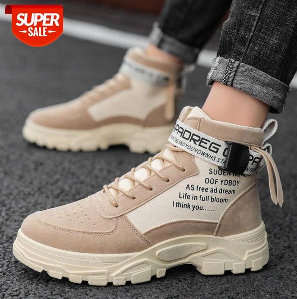 

martin boots men's mid-cut retro british style tooling korean casual all-match high-shoes #vz9a