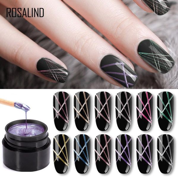 

nail polish rosalindreflective gel shiny 6 colors vernis semi permanent varnish hybird uv acrygel for art