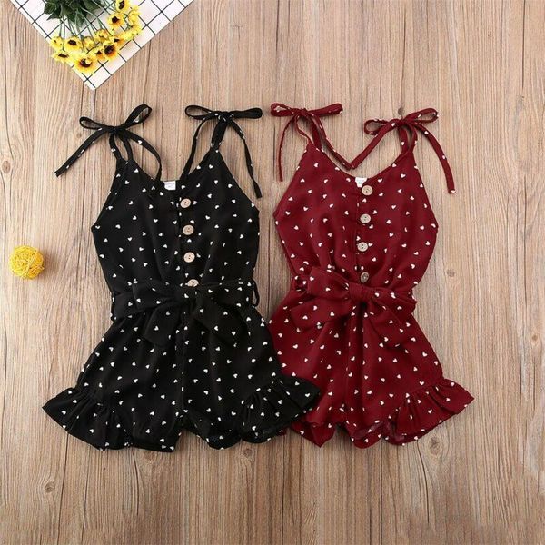 

clothing sets 2021 summer toddler kids baby girl floral strappy romper casual sling jumpsuit clothes outfit 1-6y, White