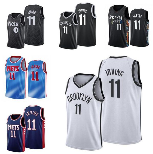 

kyrie irving jersey 2021-22 brooklyncity basketball jerseys men youth s-xxl in stock, Black;red