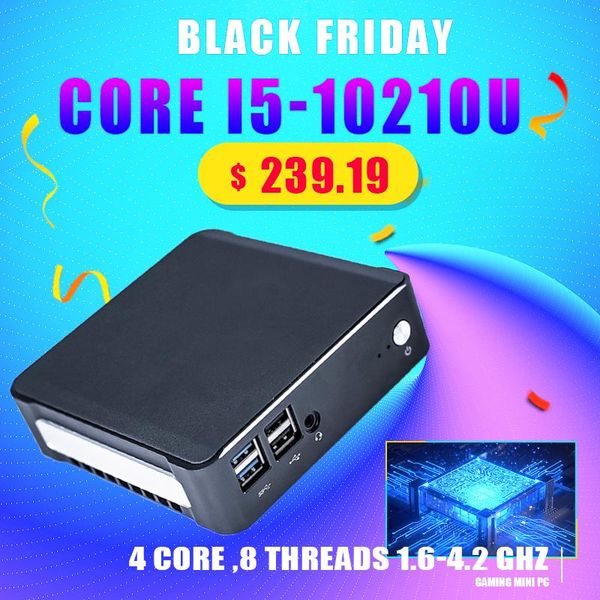 

mini pc windows 10 intel 10510u 10210u i3 8145u 2*ddr4 m.2 type-c 4k 60hz 2.0 portable computer pcs