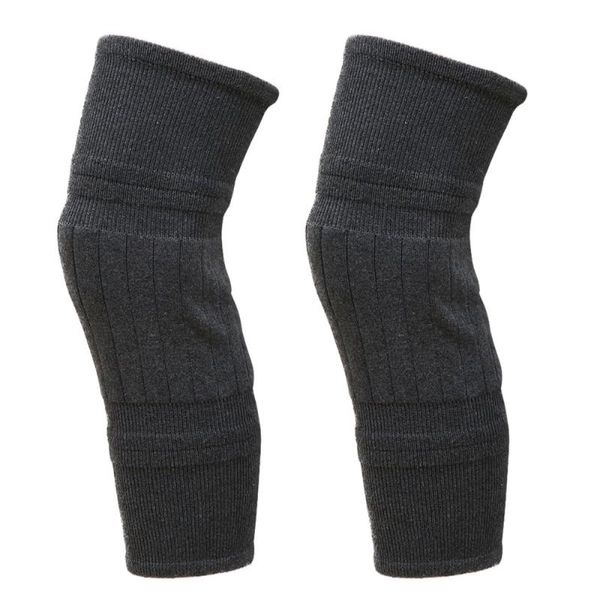 

pair thickened cashmere knee braces pads for winter elbow &, Black;gray
