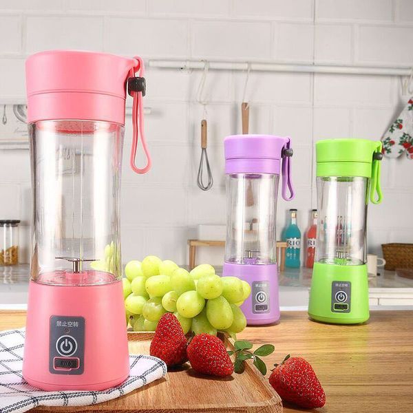 DHL Navio Cozinha Ferramentas Portátil USB Elétrico Fruta Juicer Handheld Vegetal Suco Maker Blender Mini Recarregável Making Copo com Cabo de Carregamento