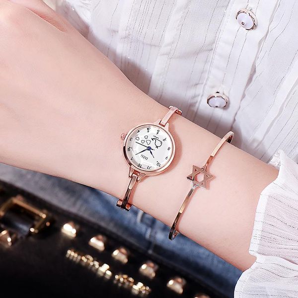 

wristwatches temperament bracelet watch female student korean version cute little dolphin quartz fashion trend ladies, Slivery;brown