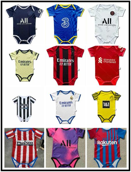 

2021 2022 paris baby soccer jerseys sao paulo palmeiras flameng 6 to 18 months football shirts ball infant squad bodysuit 21 22 crawling clo, Black;yellow