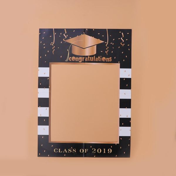 

frames party prop paper po frame 2021 graduation season black and gold cap decorative diy