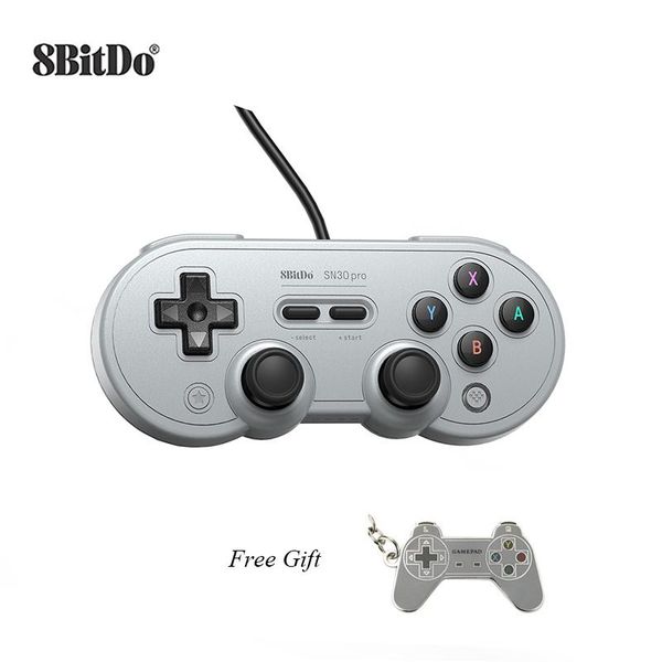 

8bitdo sn30 pro usb gamepad joystick wired controller with cable for switch windows raspberry pi game controllers & joysticks