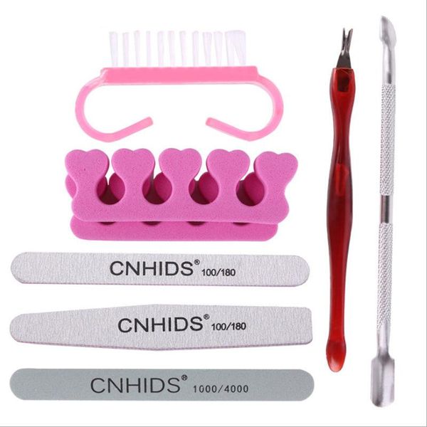 

nail art kits 8pcs/set tool set file dead skin fork student beginner care manicure kit