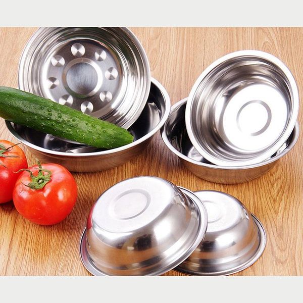 

1pcs bowls stainless steel baby feeding bowl salad mixing kitchen cooking tools rice fruit tableware
