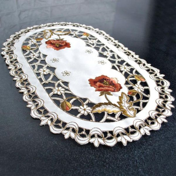 

mats & pads kitchen dining table place mat embroidered floral lace doily placemat 30x45cm