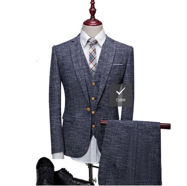 

men's suits & blazers (jacket+vest+pants) british style single button wedding fashion wool suit men blazer, White;black