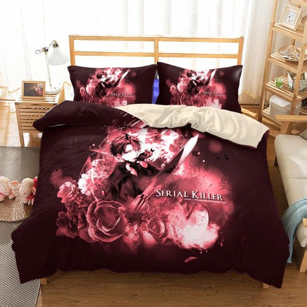 

bedding sets red killer duvet cover set king  double full twin single size bed linen