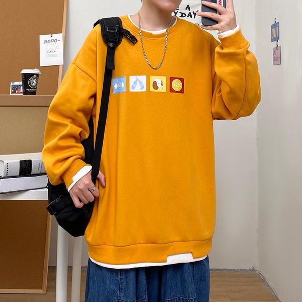 

men's hoodies & sweatshirts oversized black men male trend sweatshirt fashion patchwork japanese streetwear hip hop
