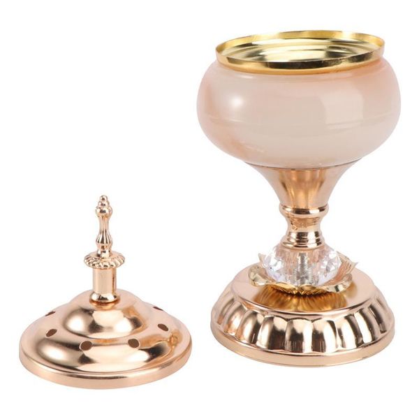 

fragrance lamps exquisite indoor furnace home use imitation jade candle metal incense burner