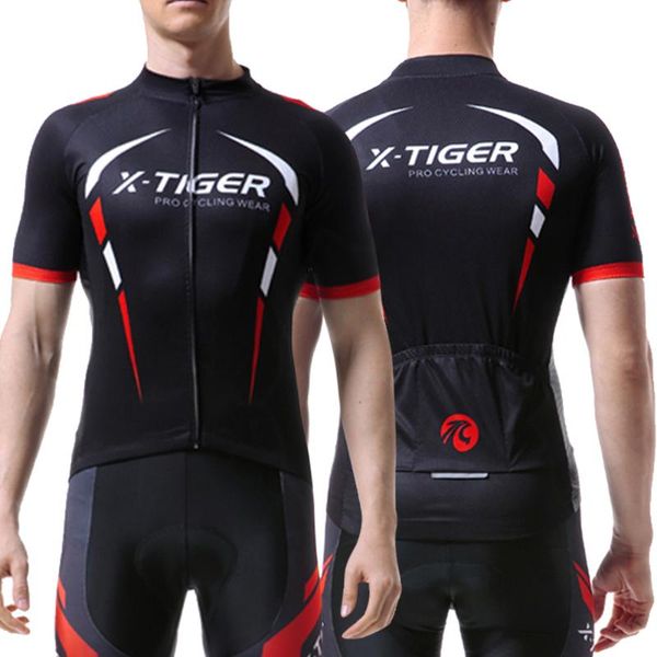 

mens cycling jersey shirt bike shirts quick-dry breathable bicycle with 3 rear pockets for men racing sets, Black;blue