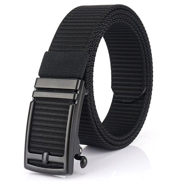 

belts 3.4cm tactical thick nylon ratchet men's quick release automatic buckle belt business canvas sliding, Black;brown