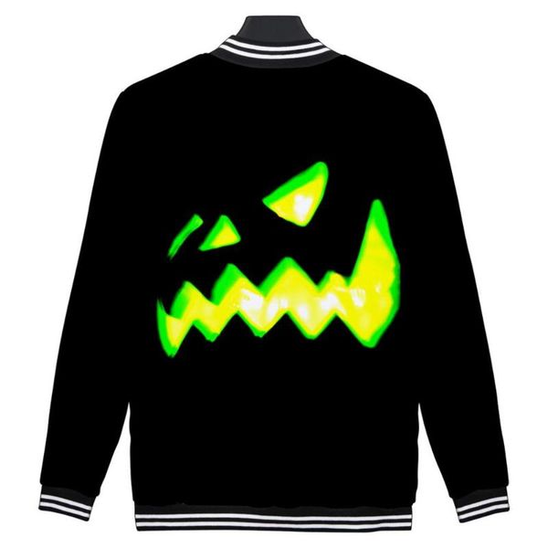 

women's jackets women coat autumn halloween horror print party long sleeve pullover hooded baseball kurtka damska jesienna w #, Black;brown