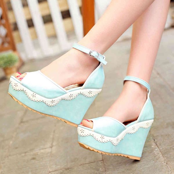 

sandals female fashion platform wees summer party fishmouth open toe cover heel sandals women shoes woman, Black