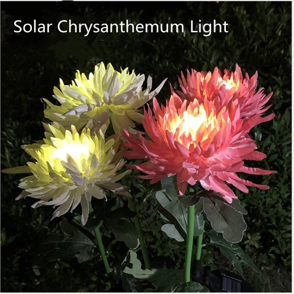 

outdoor solar chrysanthemum light led garden simulation flower lawn plug-in decoration landscape lamps
