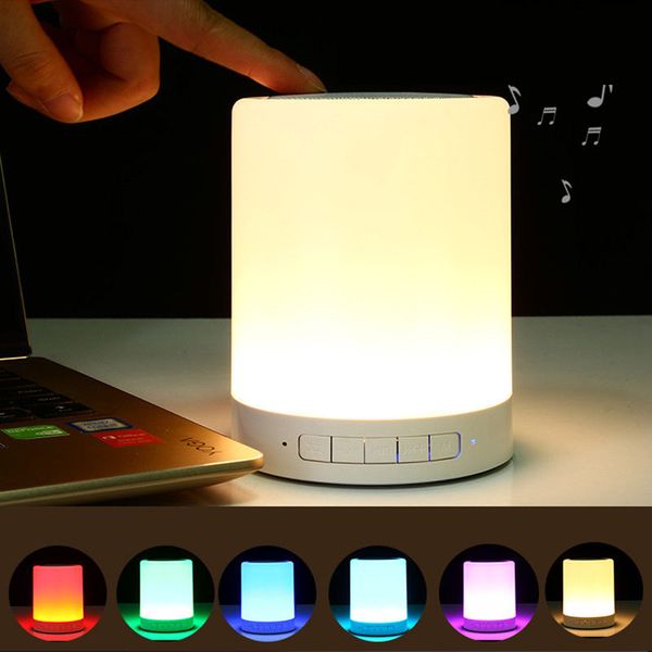 

colorful pat lights at night wireless mobile phone bluetooth speaker computer card home smart creative portable small speaker
