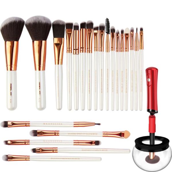 

makeup brushes 22 pcs professional set eyeshadow blending foundation powder cosmetic brush electric cleaning tools