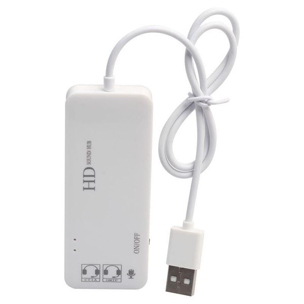

hubs white usb2.0 hub + sound card 7.1 multifunction usb