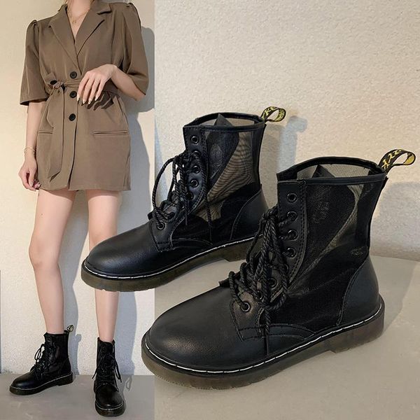 

boots brand women's shoes round toe lolita boots-women fashion mid calf rubber rock 2021 low summer ladies mid-calf slip-on rom, Black