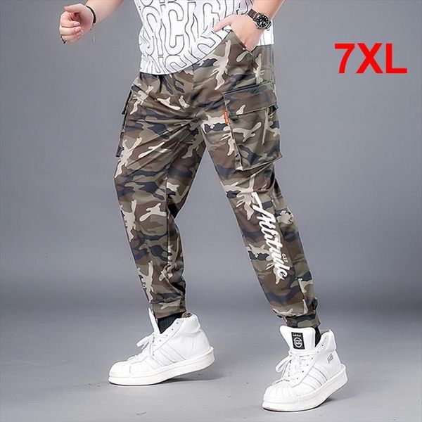 

cargo joggers sweatpants camouflage military women pant trousers plus size 7xl casual streetwear male camo ha109, Black