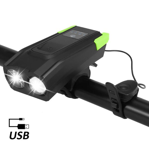 

rechargeable smart induction bike headlight led lamp flash light bicycle front with horn 2000mah/4000mah battery lights