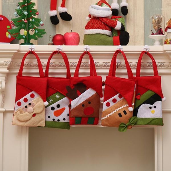 

christmas decorations gift candy bag tree hanging ornaments stocking santa claus sock xmas decor 2109