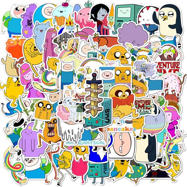 

100 pcs mixed no repeat cartoon adventure graffiti skateboard stickers for car lappad bicycle motorcycle ps4 phone luggage decal pvc guitar