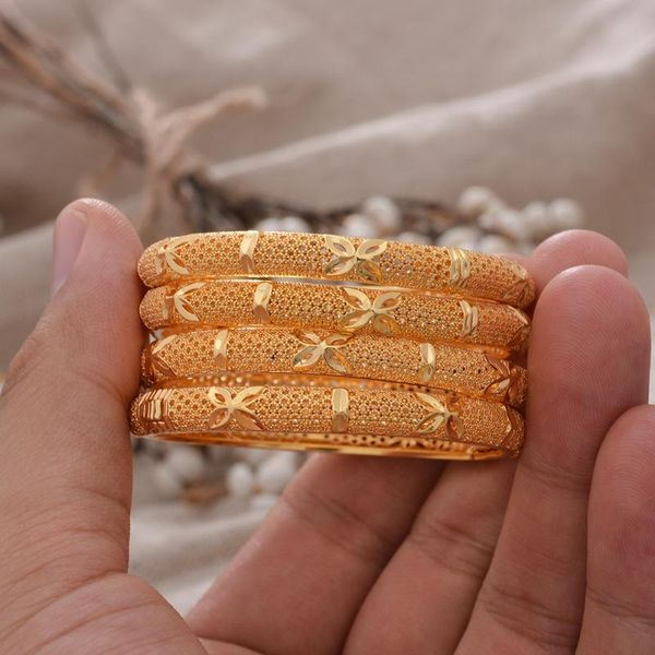 Bangle Flower France Pequena Criança Gold Cor Pulseiras Para Meninas Bracelete Crianças Bebê Desgaste Braceletes Presente Bênção