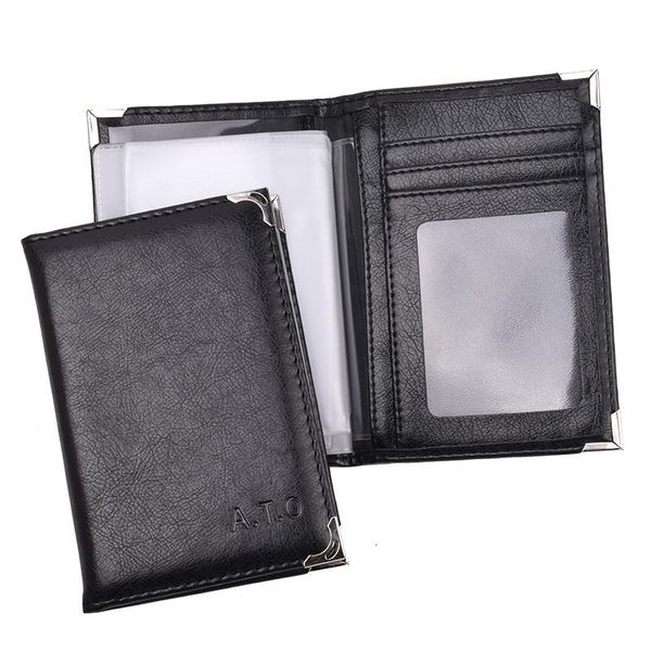 

card holders auto driver license documents bag travel passport holder protector organizer case pu leather, Brown;gray