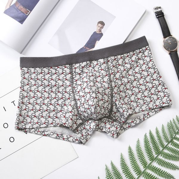 

cailun keyin 93% cotton mens boxers men's breathable panties, Black;white