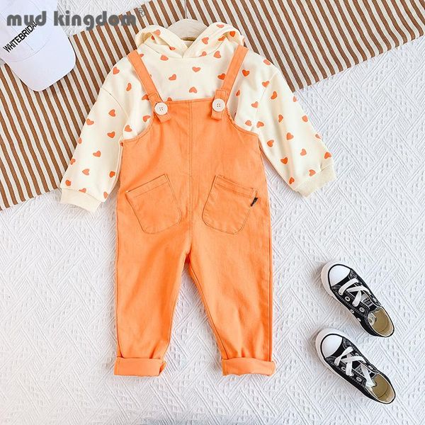 

jumpsuits mudkingdom cute kids overalls girls boys button loose pockets solid sports casual pants for toddler drop shoulder clothes, Blue