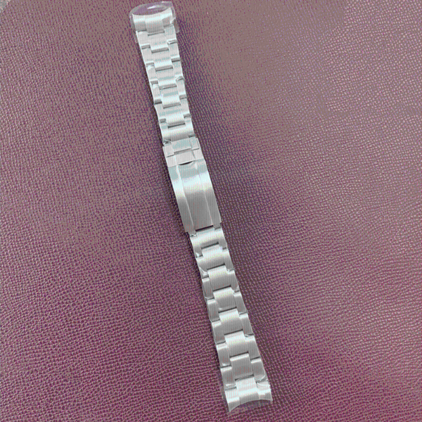 

watch bands solid stainless steel strap folding buckle men's accessory bracelet 20mm, Black;brown