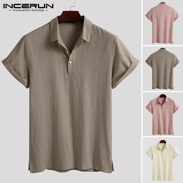 

men's casual shirts 2021 summer men solid color leisure shirt short sleeve lapel blouse business brand blusa breathable hombre camisa1, White;black