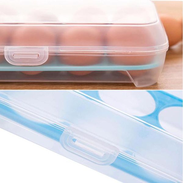 

storage bottles & jars single layer refrigerator food 15 eggs airtight container box kitchen organizer accessories