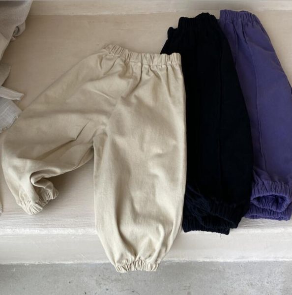 

trousers 2021 girls boys long pants autumn cotton fashion kids 2-7t my1000, Blue