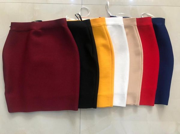 

skirts wholesale candy color women summer style mini bandage skirt 2021 designer pencil faldas 43cm, Black