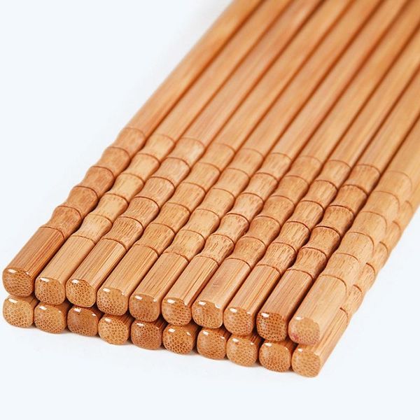 

chopsticks reusable bamboo set of 5/10 pairs anti-mildew non-slip japanese sushi chop sticks dinnerware