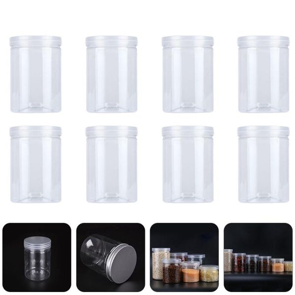 

storage bottles & jars 1 set 12 pcs 500ml food kitchen cookie sealed (transparent)