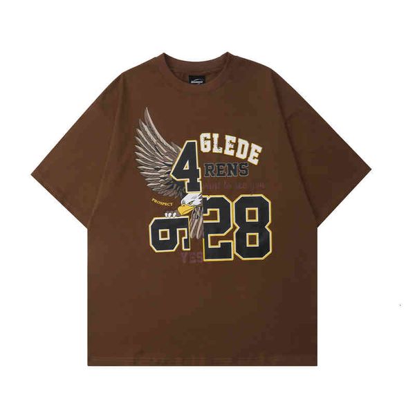 

men's t-shirts american street high fashion brand design theme: eagle t-shirt short sleeve hlot, White;black