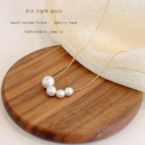 

chains kaplan center sweet style pearl copper alloy necklace jewelry pendant gift, Silver