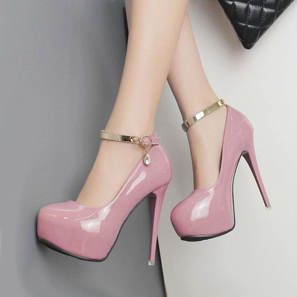 

shoes woman high heels ladies pumps thin heel buckle flock platforms spring summer solid wedding party shoe dress, Black
