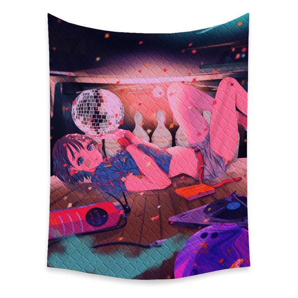 

tapestries cartoon girl bedroom background cloth japanese tapestry